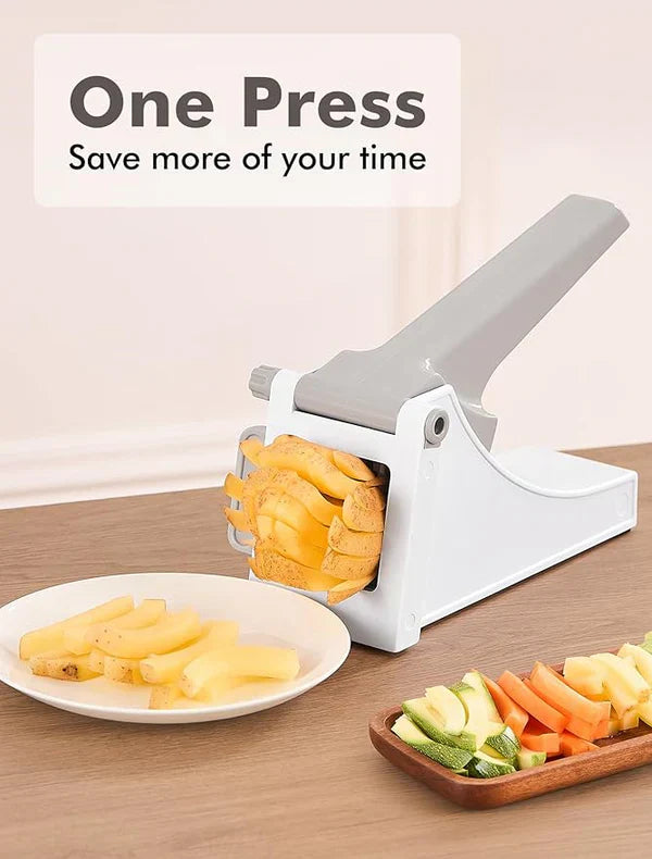 Manual Hand Press Potato Slicer - French Fry Maker & Vegetable Chopper